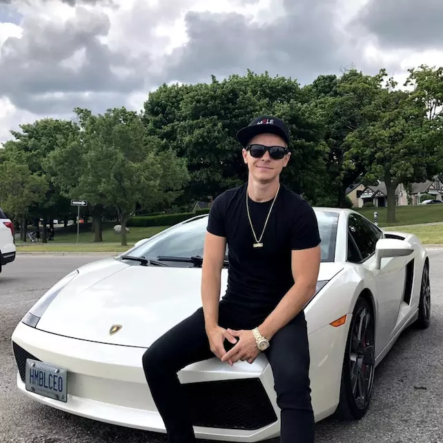 Ben Sitting On His Lambo