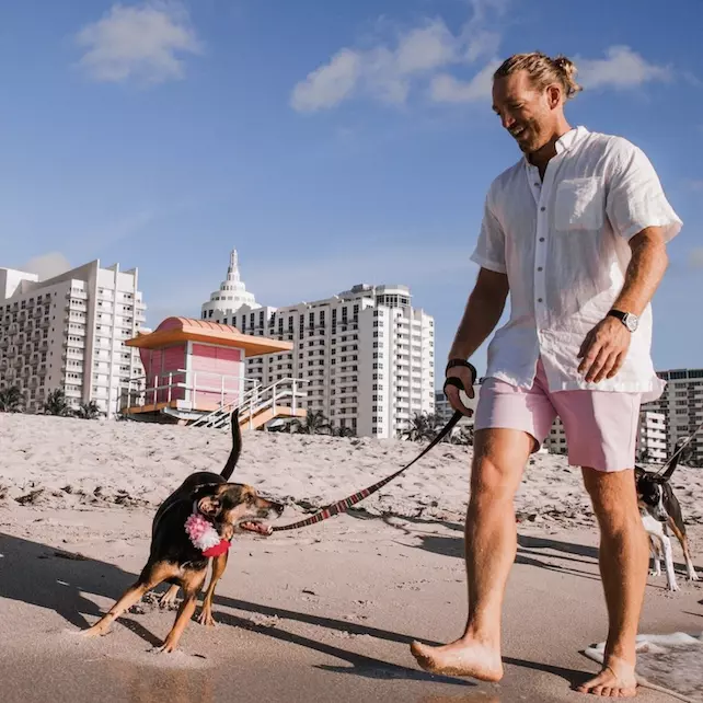 Justin Walks Dog