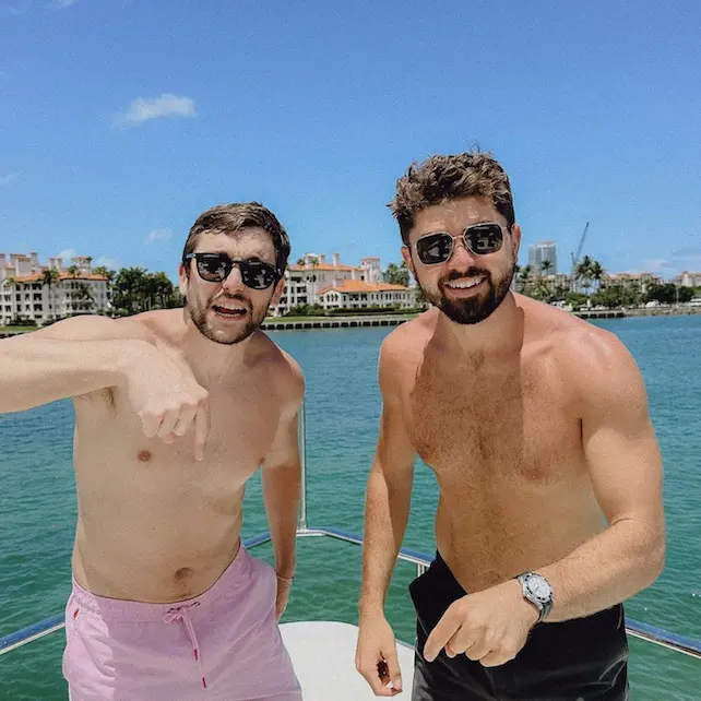 Nicolas And Dickie On Boat